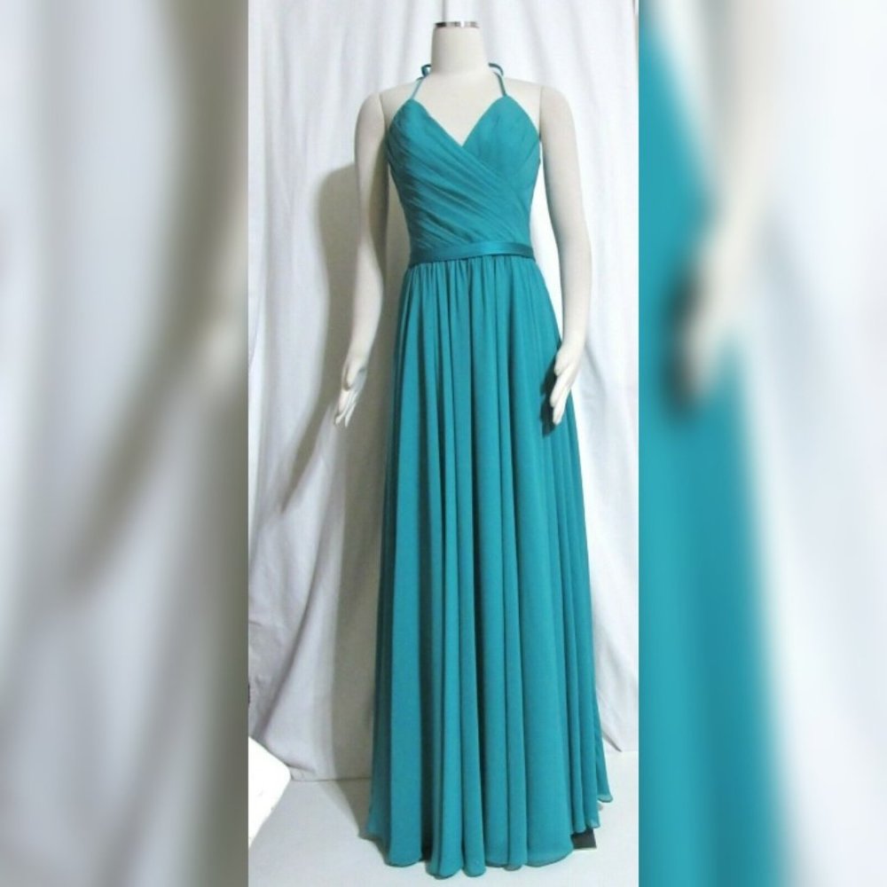 ALLURE BRIDALS Teal Green Long Formal Dress 10